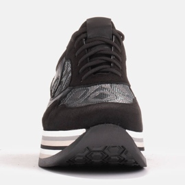 Marco Shoes Tenisky se silnou podrážkou z přírodního semiše 2228P-1286-041-001-1 černý šedá 2