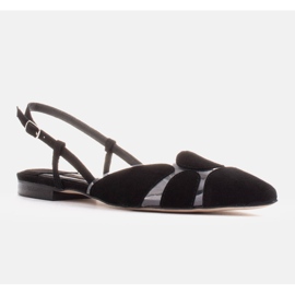Marco Shoes Sandály vyrobené ze semiše a průhledného materiálu černý 1