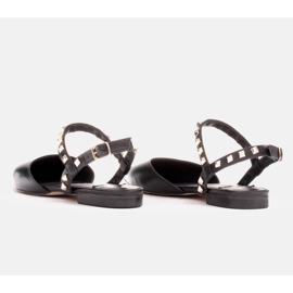 Marco Shoes Černé sandály s cvočky černá 6