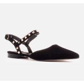 Marco Shoes Černé sandály s cvočky černá 1