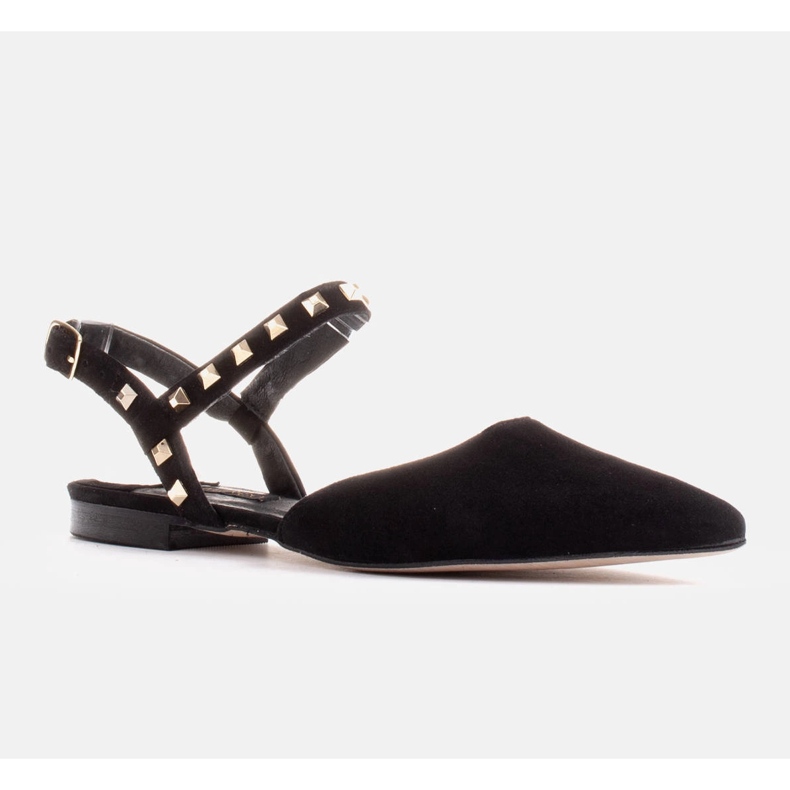 Marco Shoes Černé sandály s cvočky černý 1