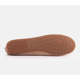 Marco Shoes Pohodlné mokasíny vyrobené z měkké kůže béžový 7
