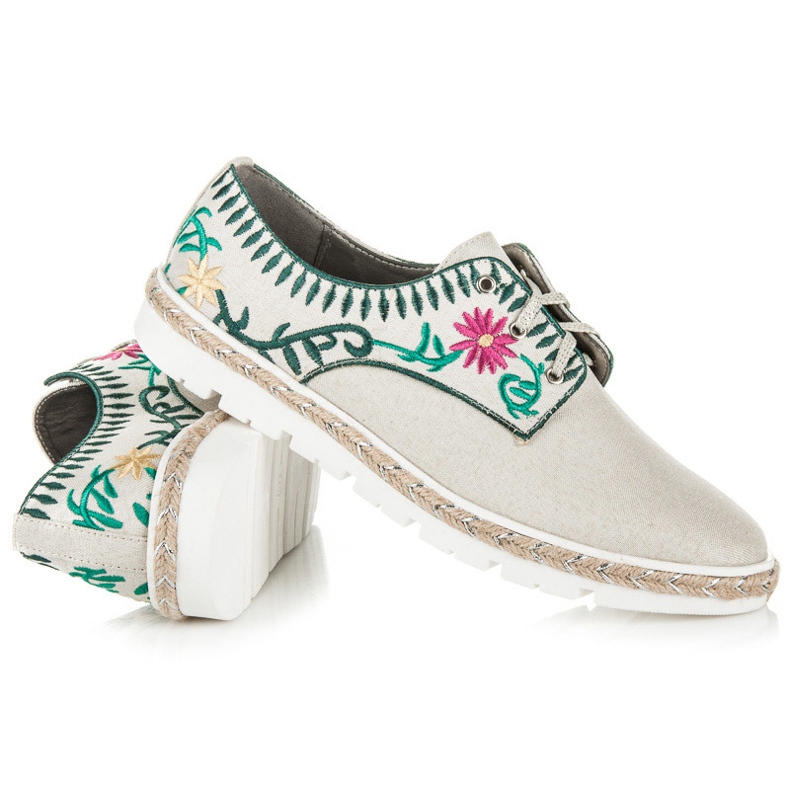 Kylie Dámské boty s výšivkou hnědý 2