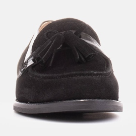 Marco Shoes Mokasíny s ozdobnými třásněmi černý 1