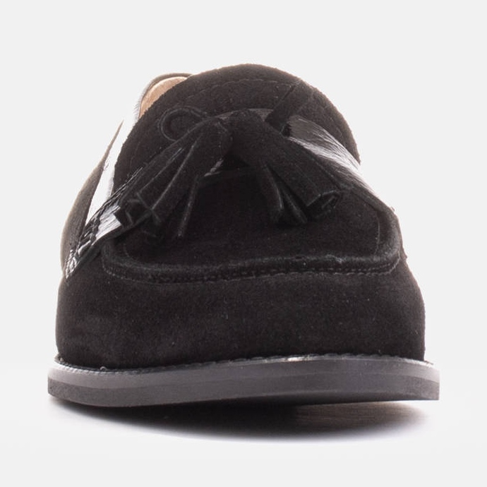 Marco Shoes Mokasíny s ozdobnými třásněmi černý 1