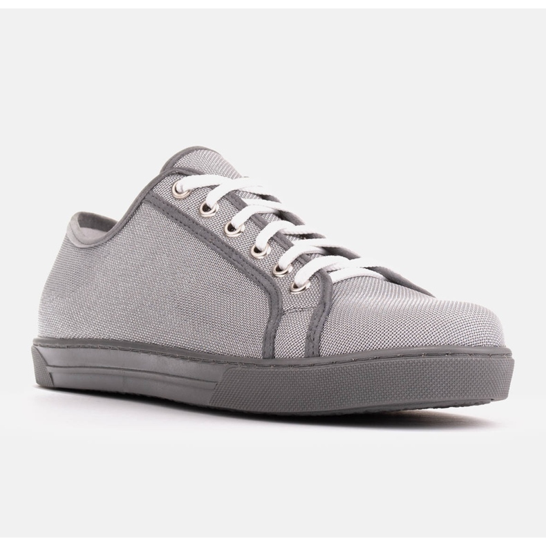 Marco Shoes Tenisky vyrobené ze zajímavé stříbřité látky stříbro šedá 1