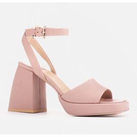 Marco Shoes Sandály na posilovací platformě růžový 2