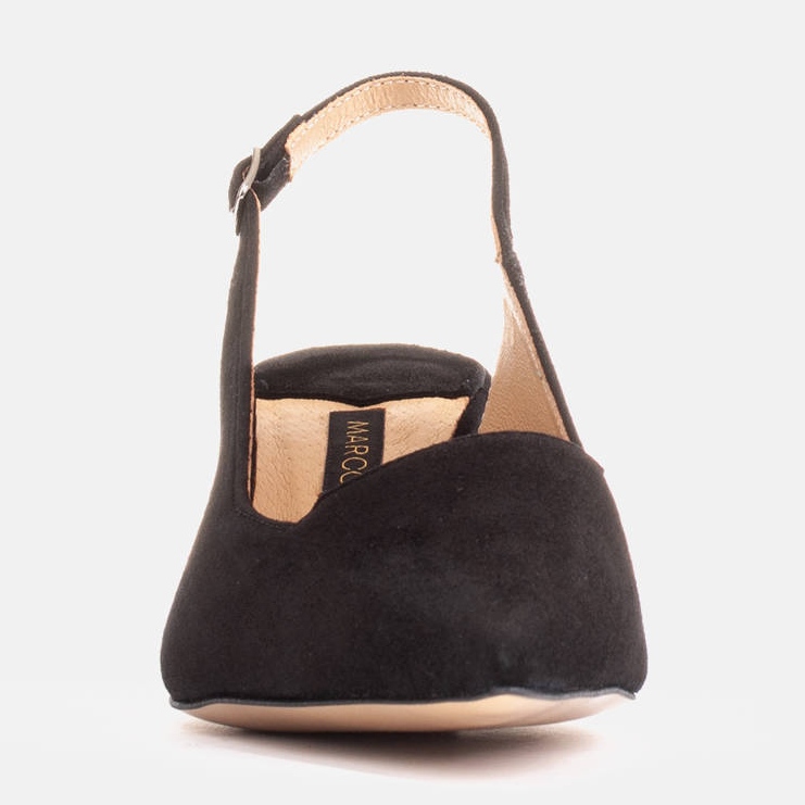 Marco Shoes Sandály vyrobené z jemného přírodního semiše černá 1