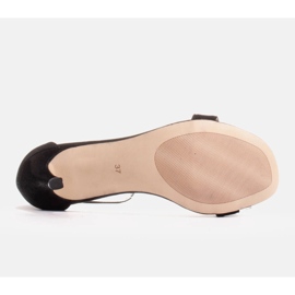 Marco Shoes Elegantní sandály vyrobené z přírodního semiše černý 2