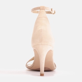 Marco Shoes Elegantní sandály vyrobené z přírodního semiše béžový 2