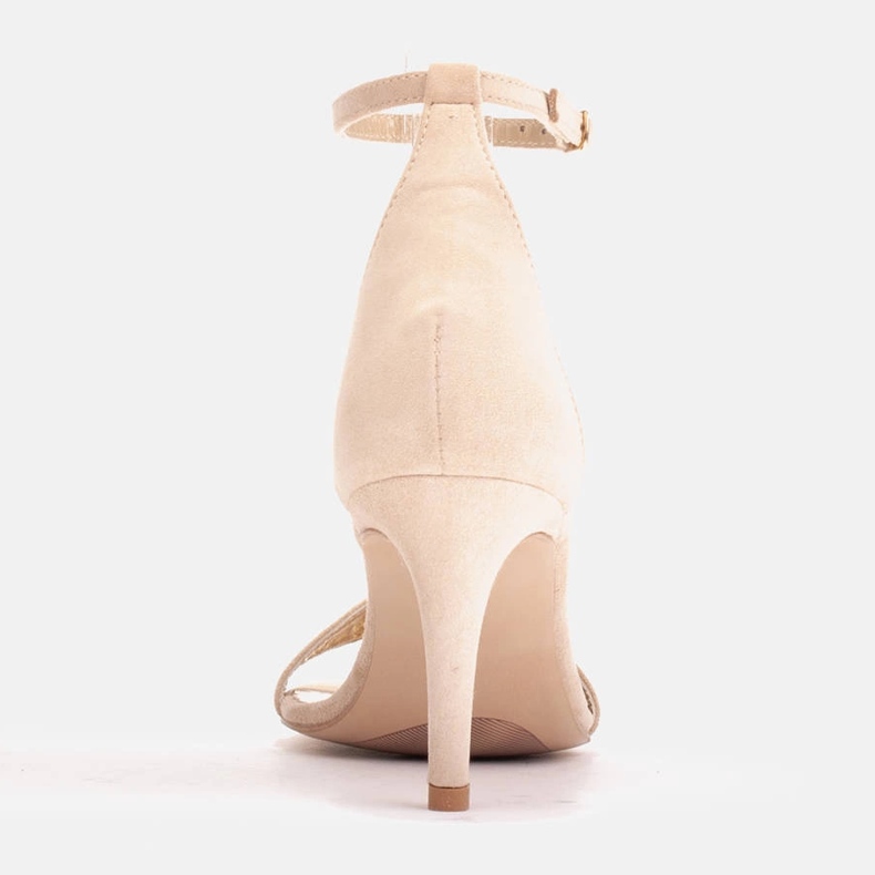 Marco Shoes Elegantní sandály vyrobené z přírodního semiše béžový 2