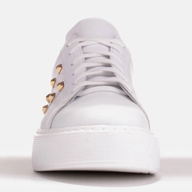 Marco Shoes Lehké tenisky se zlatými cvočky bílý 8