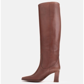 Marco Shoes Vysoké klasické kozačky hnědý 1