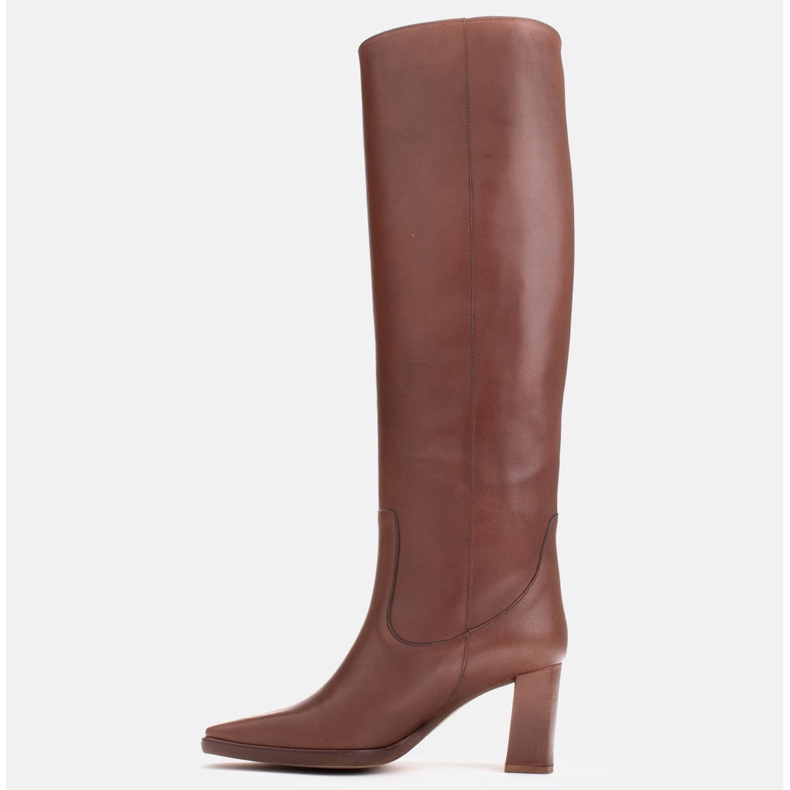 Marco Shoes Vysoké klasické kozačky hnědý 1