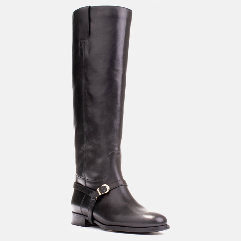 Marco Shoes Jezdecké boty s páskem kolem kotníku černý 1