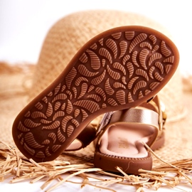 FR1 Dětské sandály se zlatým suchým zipem Layra 3