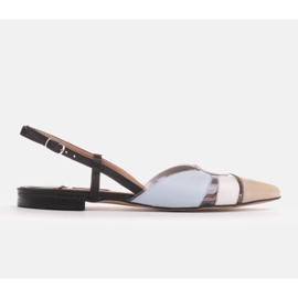 Marco Shoes Barevné sandály z průhledného materiálu béžový černý modrý 1