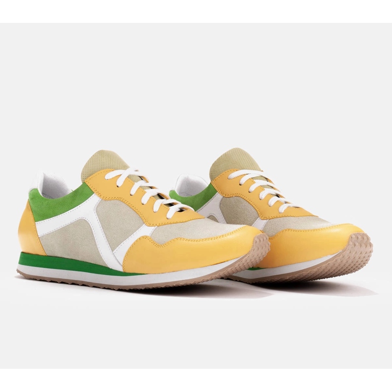 Marco Shoes Tenisky v kombinaci kůže a semiše béžový 2