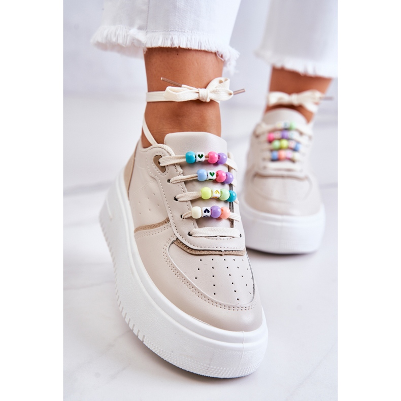 PS1 Dámská vázaná sportovní obuv Tenisky Bílo-růžová Manila bílý růžový 1