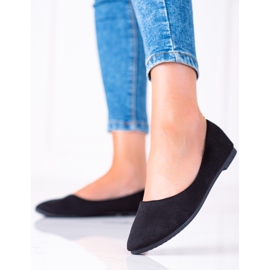 W. Potocki Semišové baleríny od Potocki černý 1