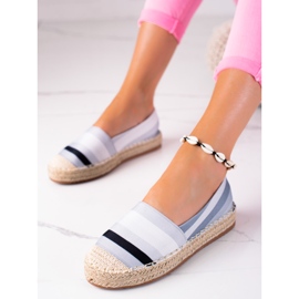 SHELOVET Pruhované espadrilky černý vícebarevný 1