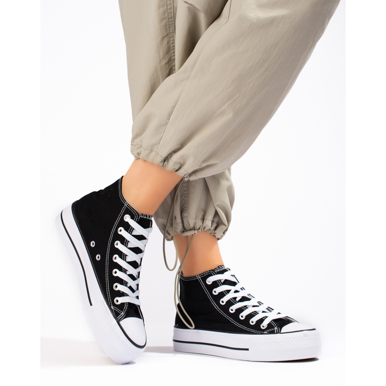 SHELOVET Vysoké Tenisky Na Platformě černá 1