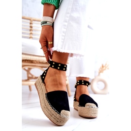 FB2 Black Lillian Espadrilky Sandály s tryskami černý 2