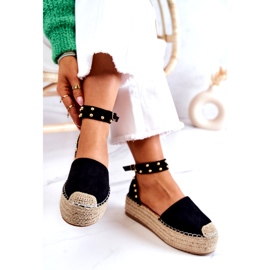 FB2 Black Lillian Espadrilky Sandály s tryskami černý 5