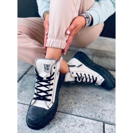 Vysoké tenisky Kaya BEIGE / BLACK béžový černý 2