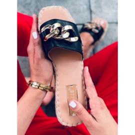 Espadrilky s řetízkem Doria Black černý 1