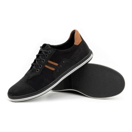 Polbut Ležérní pánské boty 1801P černý nubuk / camel hnědý černá 2