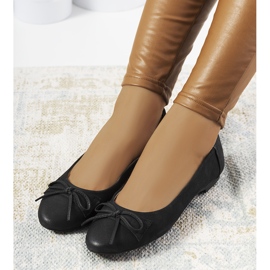 Matné černé baleríny s mašlí Morgana černý 1