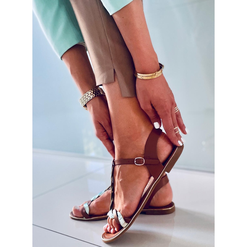 Duhové dámské sandály Basma Camel hnědý 2 Duhové dámské sandály Basma Camel hnědý 2