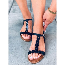 Duhové dámské sandály Basma Black černá 1