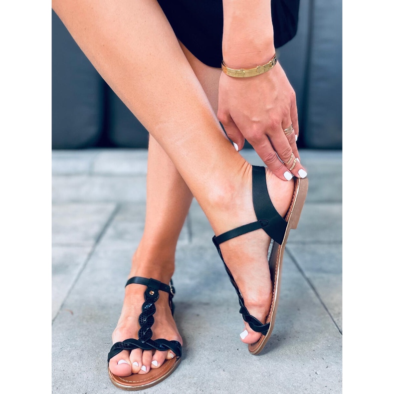 Duhové dámské sandály Basma Black černá 2