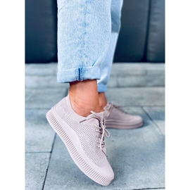 Dámské ponožkové tenisky Posten Khaki béžový 2 Dámské ponožkové tenisky Posten Khaki béžový 2