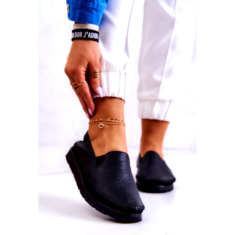 Dámské kožené nazouváky Maciejka 03512-01 Černá 1