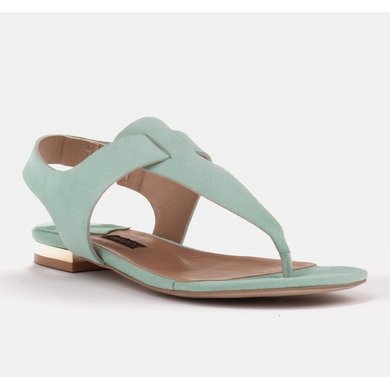 Marco Shoes Sandály z přírodní kůže v mátové barvě zelená 1