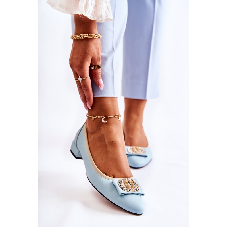 Kožené Baleríny S Modrým Joliet Ornamentem 1 Kožené Baleríny S Modrým Joliet Ornamentem 1