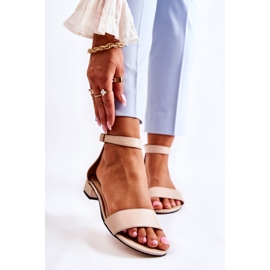 PA2 Dámské kožené sandály Béžová Shanley béžový 1