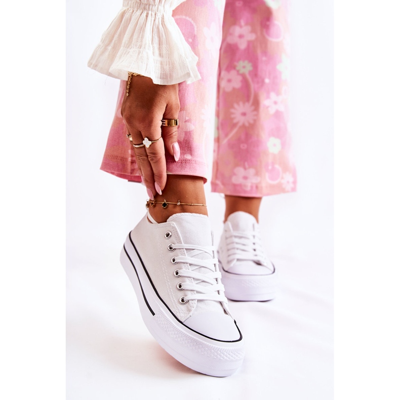 FS3 Dámské klasické tenisky na platformě bílé Conelle bílý 1