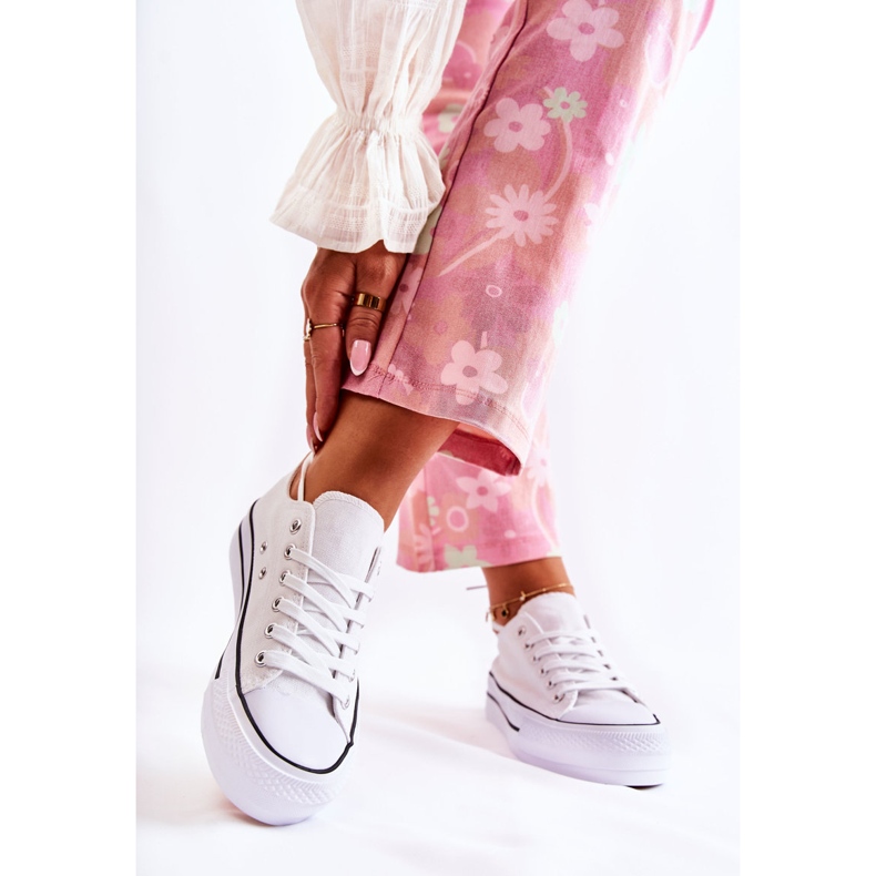 FS3 Dámské klasické tenisky na platformě bílé Conelle bílý 2