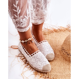 PH1 Dámské bílé prolamované espadrilky Letisa bílý 2