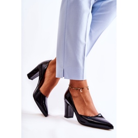 Módní Lakované lodičky Na Baru Black Emotion černý 2