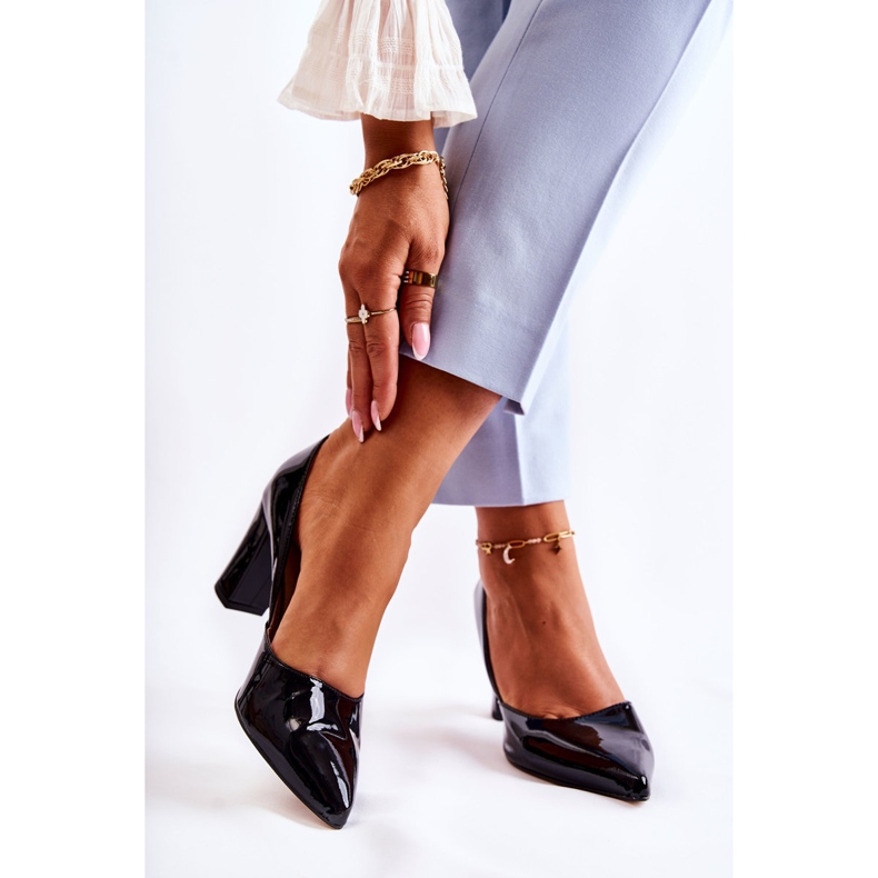 Módní Lakované lodičky Na Baru Black Emotion černý 1