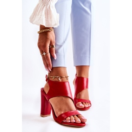 Červené sandály Maronni Scoop Neck Neck 1