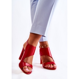 Červené sandály Maronni Scoop Neck Neck 2