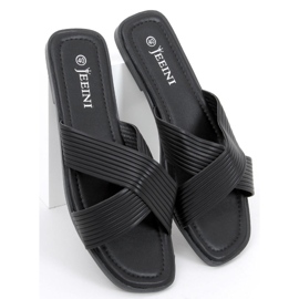 Dámské pantofle Fuzzy Black černý 2