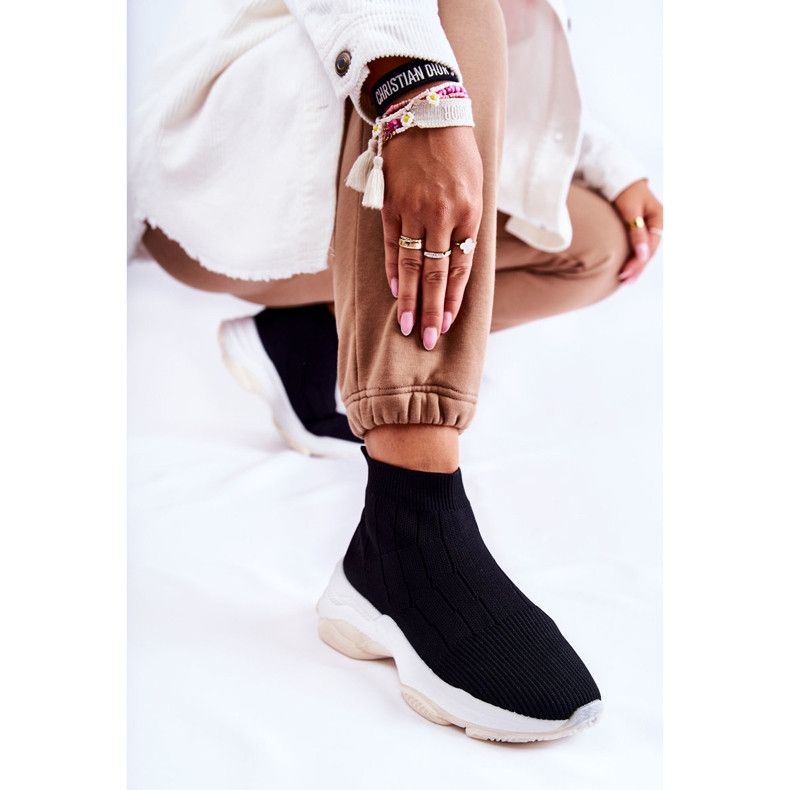 Dámská vysoká látková sportovní obuv černá Nolly 1