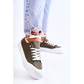 PS1 Dámské Tenisky na platformě Khaki Comes zelený 1